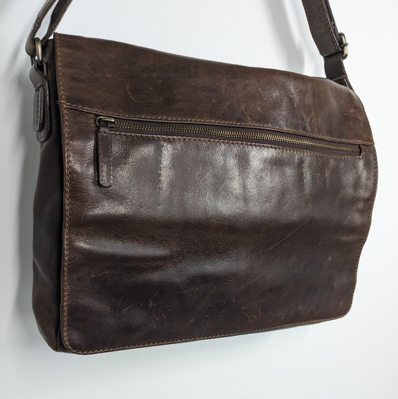 Gianni Conti Leather Messenger Bag - Picture 5 of 15